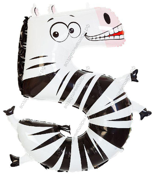 Шары цифры ВЕСЕЛЫЕ ЖИВОТНЫЕ с гелием