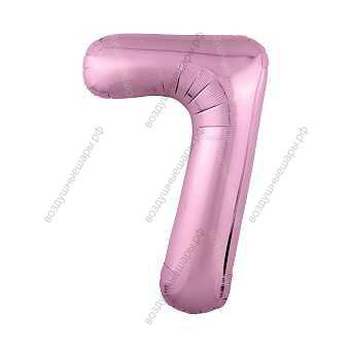 Шары-цифры Розовые гелиевые, 90см