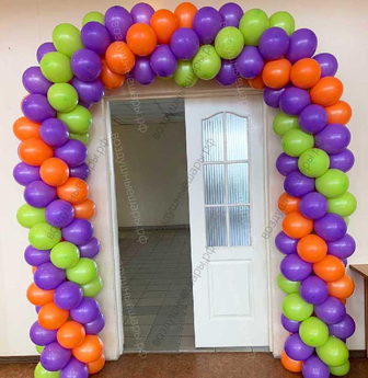 Арка трехцветная: оранжевый светло- зеленый фиолетовый