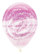 Воздушный шар (12''/30 см) Граффити, Розовый муар, Прозрачный (390), кристалл, 25 шт.