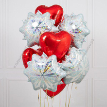 Облако гелиевых шаров "Зимняя вишня" 