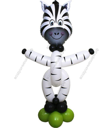 Зебра из воздушных шаров шдм большая