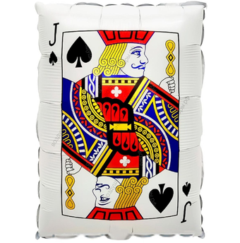 Шар с гелием карта игральная  Валет Пик, 48см