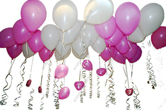 Гелиевые шары под потолок «Нежные чувства»