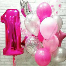 Фонтан из шаров на годик "Ягодка" для девочки