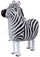 Воздушный шар (24''/61 см) Ходячая Фигура, Зебра, 1 шт.