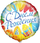 Воздушный шар (18''/46 см) Круг, С Днем рождения, 1 шт.