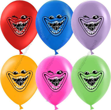 Шар с гелием Зубастики, Хаги Ваги и Киси Миси, Ассорти, пастель, 2 ст, 30 см.