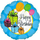 Воздушный шар (18''/46 см) Круг, С Днем рождения (воздушные шары и подарки), Голубой, 1 шт.