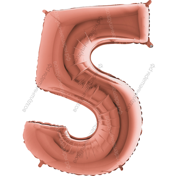 Шары цифры РОЗОВОЕ ЗОЛОТО с гелием