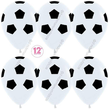 Шар с гелием  Футбольный мяч, Белый (005), пастель, 5 ст, 30 см.