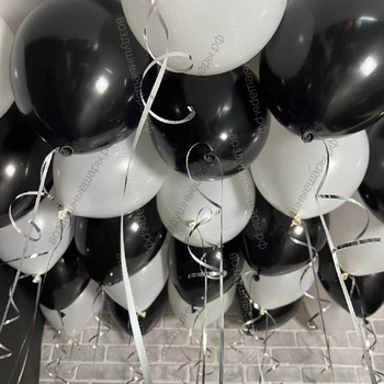 Шары под потолок черные и белые