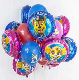 Букет гелиевых шаров на день рождения Щенячий патруль ребенку