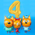 3 фигуры и цифра, с гелием В оригинале
