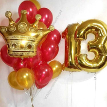 Шары на день рождение "Для юной королевы" с двумя цифрами