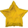 Шар (18''/46 см) Звезда, Золото, 1 шт.