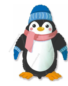 Шар (39''/99 см) Фигура, Пингвин в шапочке