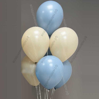 Фонтан из 7 шаров: белый песок и голубые