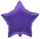 Фольгированный шар (18''/46 см) Звезда Фиолетовая, 1 шт.