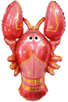 Шар с гелием  Фигура, Лобстер, Розовый, 99 см.