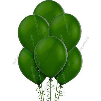 Шары Темно-зеленые металлик с гелием