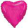 Шар (32''/81 см) Сердце, Малиновое, 1 шт.