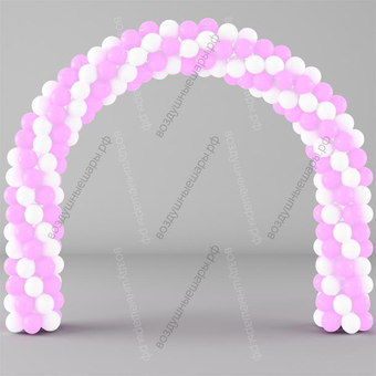 Гирлянда бело-розовая