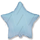 Фольгированный шар (18''/46 см) Звезда Голубая пастель, 1 шт.