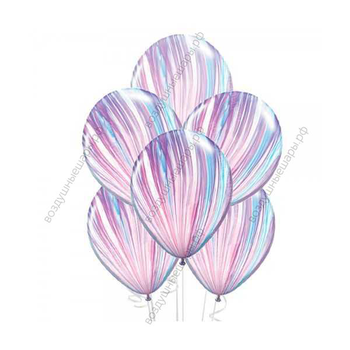 Шары агаты мраморные 12" с гелием