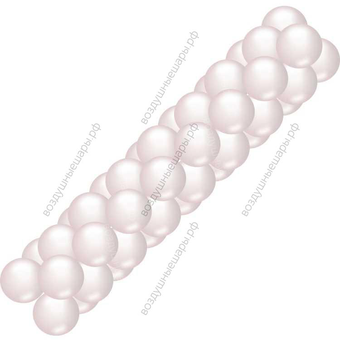 Белая гирлянда из шаров (классическая)