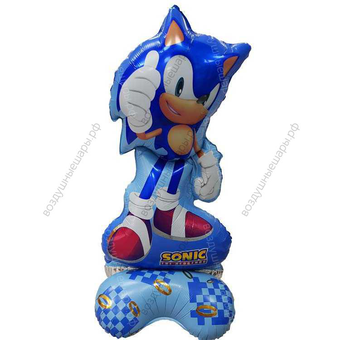 Шар Еж Соник Бум с воздухом. стоячий, 120 см.