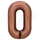 Шар (32''/81 см) Цифра, 0, Шоколадный, 1 шт. в уп., 26040