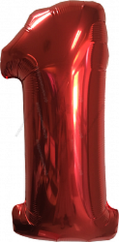 Шары цифры КРАСНЫЕ с гелием