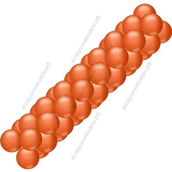 Оранжевая гирлянда из шаров (классическая)