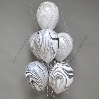 Букет из семи мраморных шаров агатов (цвет на выбор)