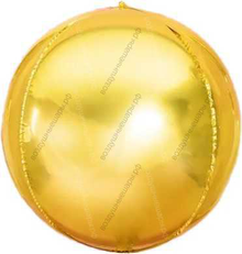 Шар с гелием  Сфера 3D, Золото 20"/ 51 см, 32 см