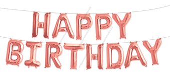 Надпись "Happy Birthday", надутая воздухом