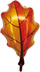 Шар (27''/69 см) Фигура, Дубовый лист, Оранжевый, 1 шт.
