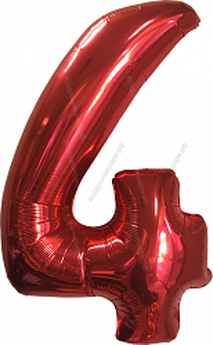 Шары цифры КРАСНЫЕ с гелием