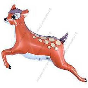 Шар с гелием  Фигура, Газель, Коричневый, 91 см.