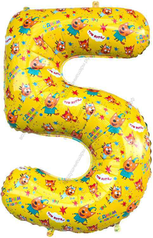 Шары-цифры Три кота гелиевые, 86 см