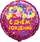 Воздушный шар (18''/46 см) Круг, С Днем рождения (шарики), Фиолетовый, 1 шт.