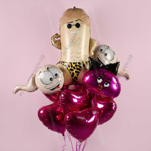 Композиция из шаров на девичник Мистер ПиПи и Ко