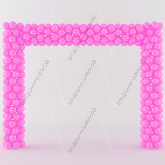 Арка из шаров розовая, 8 метров