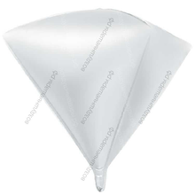 Шар с гелием 3D  Алмаз, Белый, 69 см.