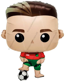 Шар с гелием мальчик Футболист, 69 см