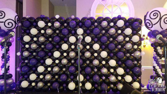 Фотофон из шаров (стена из шаров)  "Ночное небо" (2,5м х 4м) 