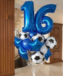 Фонтан из шаров "Любитель футбола" на день рождение