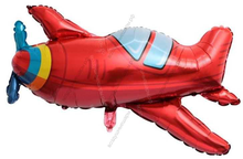 Шар с гелием Самолет- Истребитель, Красный, 97 см.