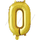 Шар с клапаном (16''/41 см) Мини-буква, О, Золото, 1 шт.